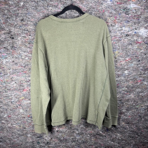 Eddie Bauer Men's Green Waffle Knit Long Sleeve Thermal Shirt XXXL Tall - Picture 6 of 9